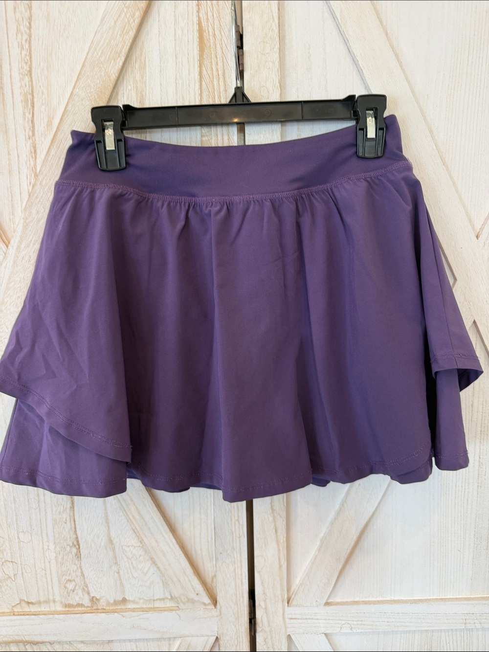 Jessica Simpson Purple Flared Skort with Built-In Short, Pockets on both sides